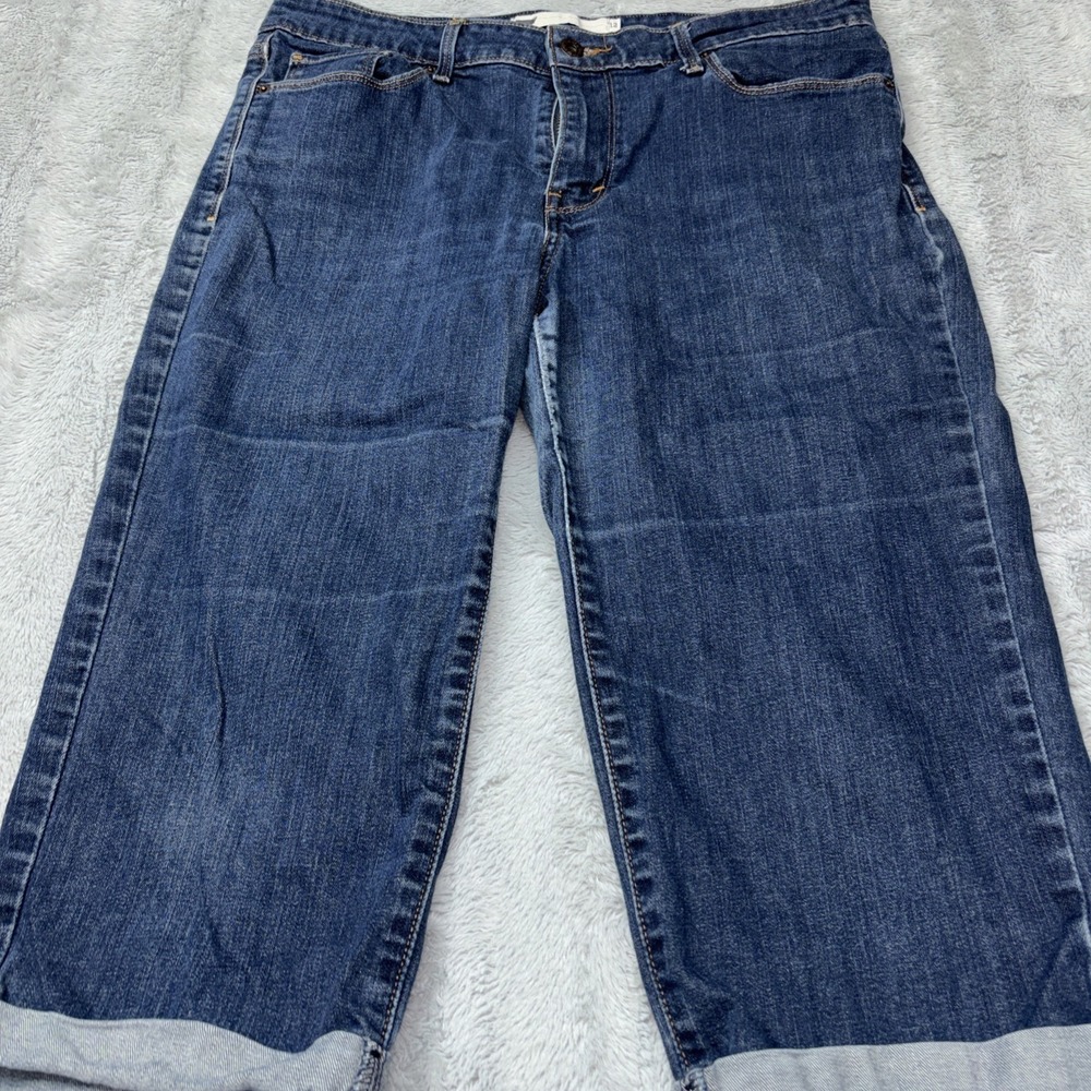 Levis' 512 Perfectly Slimming Capri Dark Denim Jeans - Women's Sz 12